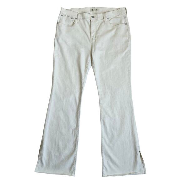 Madewell Sz 32 Kick Out Full-Length Jeans in Vintage Canvas Raw Hem Flared Y2K - Picture 5 of 16